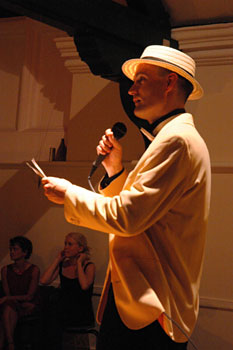 Dan MCs the competition