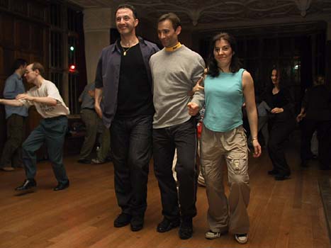 Gilbert, Maurice, and Becky doing the Shim Sham