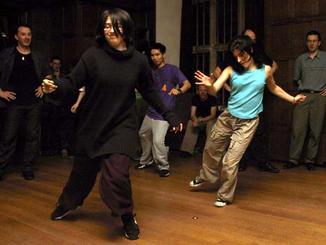 Christi and Beckie doing the Hip Hop Shim Sham