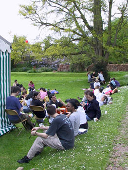 Break time on the lawn
