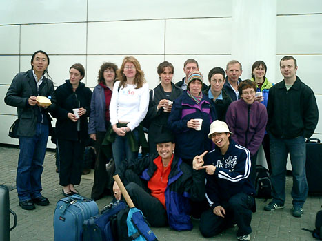 Waiting for the coach