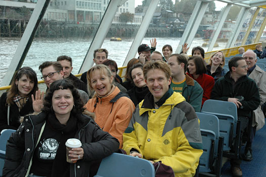 Teachers cruising the Thames