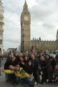 Group outside Westminster Palace