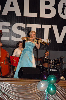 Gunhild playing 3 trumpets!!!