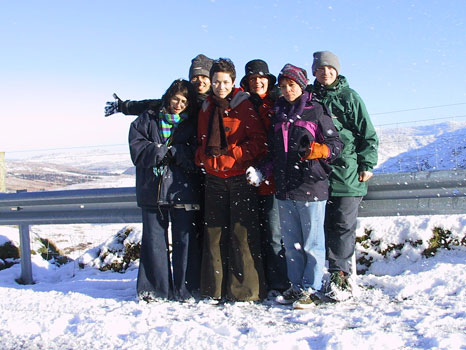 Christi, Mel, Jo, Sharon, Nicki and Colin on the mountain pass above Glengarriff