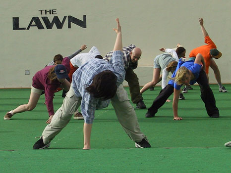 Christi teaching Hip Hop on the lawn # 2
