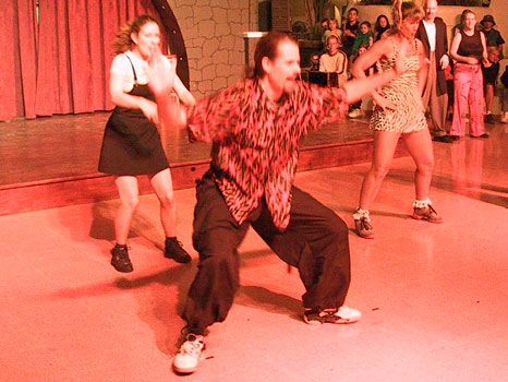 The advanced class perform a choreography they learned during the week # 1