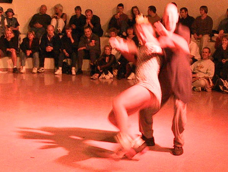 The advanced class perform a choreography they learned during the week # 3